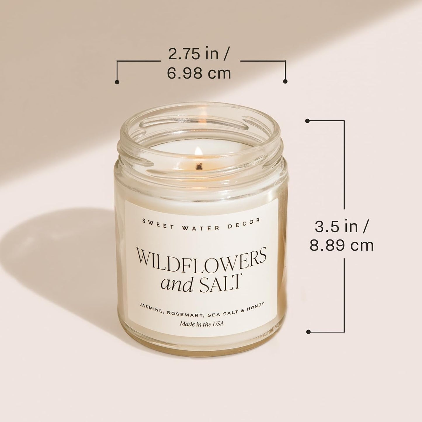 , Vanilla Buttercream, Vanilla, Sugar, and Buttercream, Sweet Scented Soy Wax Candle for Home | 9Oz Clear Jar, 40 Hour Burn Time, Made in the USA
