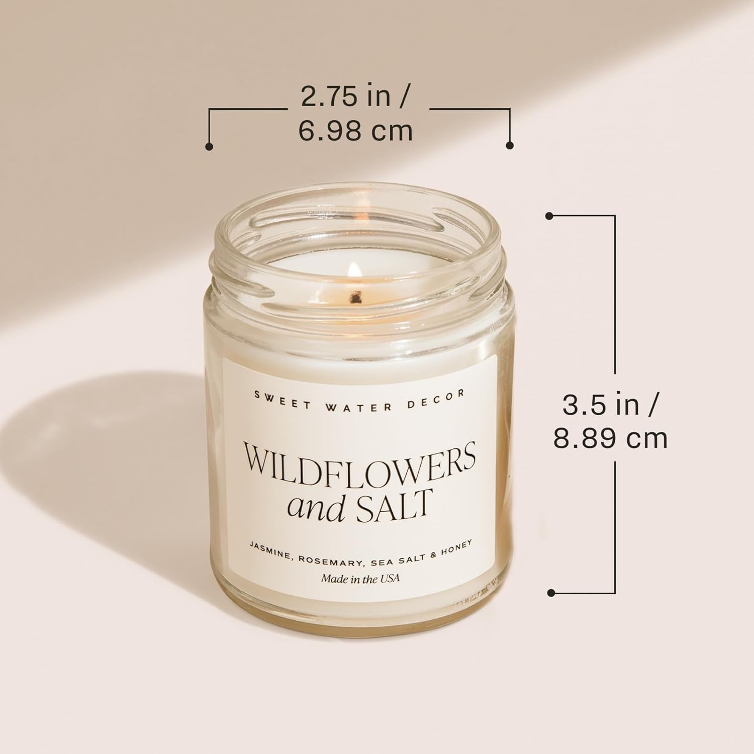 , Vanilla Buttercream, Vanilla, Sugar, and Buttercream, Sweet Scented Soy Wax Candle for Home | 9Oz Clear Jar, 40 Hour Burn Time, Made in the USA