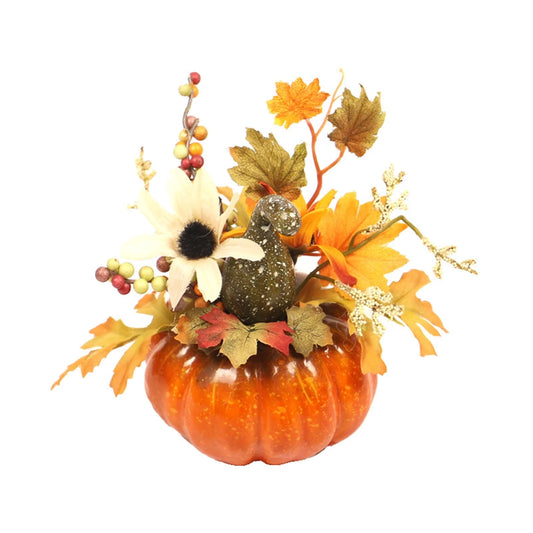 Fall Decorative Props Simulated Pumpkin Maple Leaf Home Autumn Decor Perfect for Autumn Home Tabletop Centerpieces Kitchen Fireplace Mantel Party Decorations