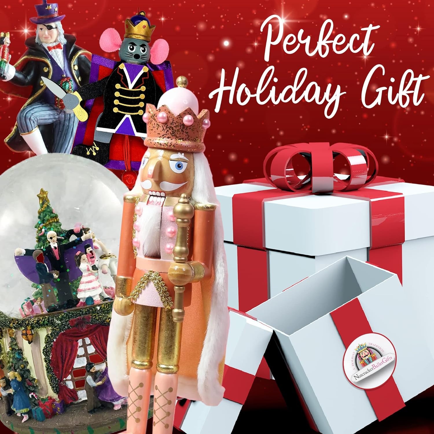 , Pink Nutcracker Christmas Ornaments, Wooden Figure Decoration with Soldier Uniform for Breast Awareness, Holiday Home Decor, Ideal Xmas Ornament, Large, 10 Inch