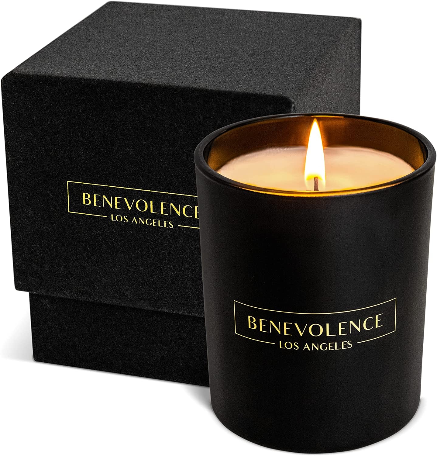 Lavender, Mint & Sage Scented Candle | Soy Candles, Black Candle for Home | Gifts for Women and Men | Home Fragrance | Aromatherapy | Bathroom Freshener | 8Oz, 45 Hour Burn