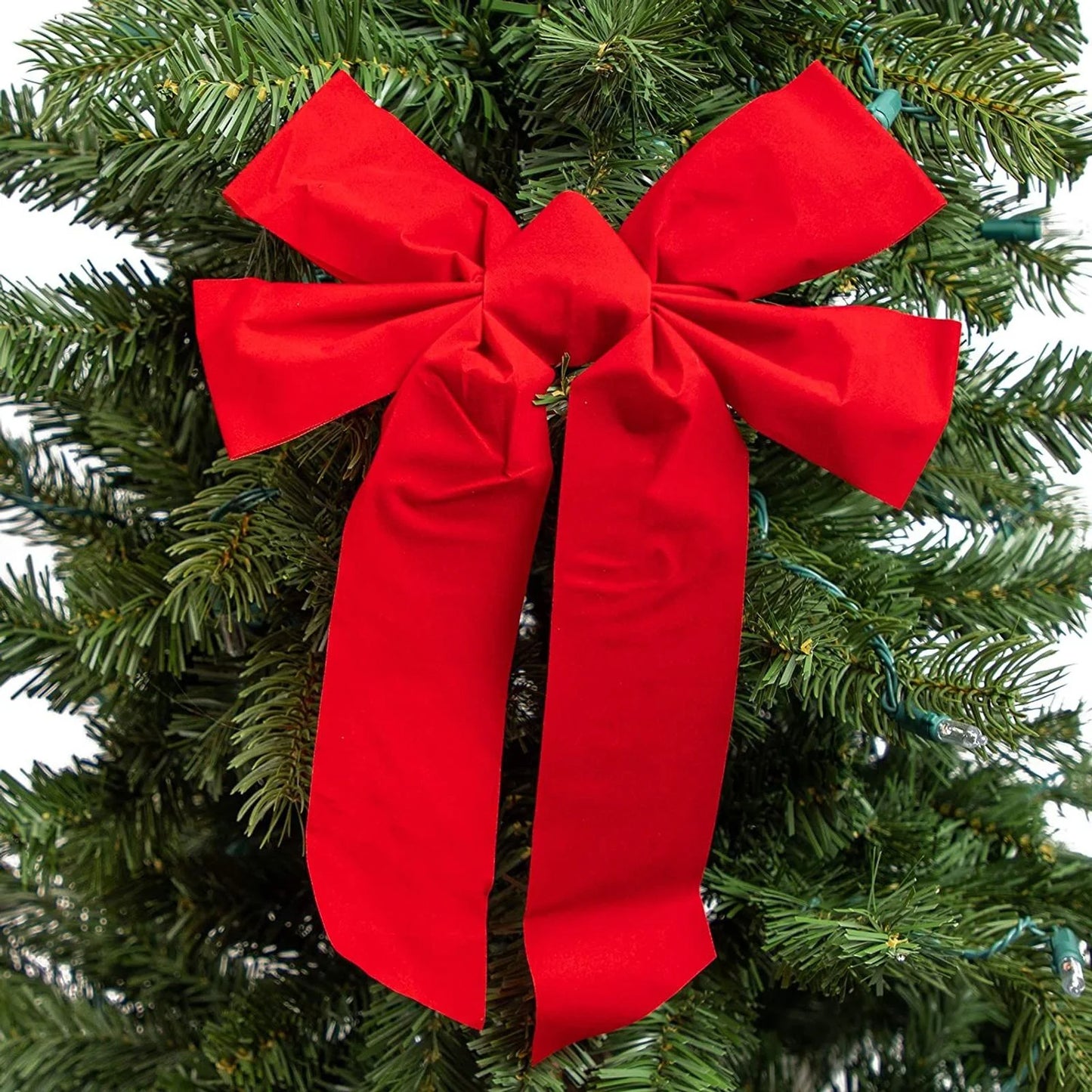 12 Pack Red Christmas Ribbon Bows for Xmas Wreath Holiday Party Favors, Gift Wrapping and Xmas Tree Decoration, 9" X 12"
