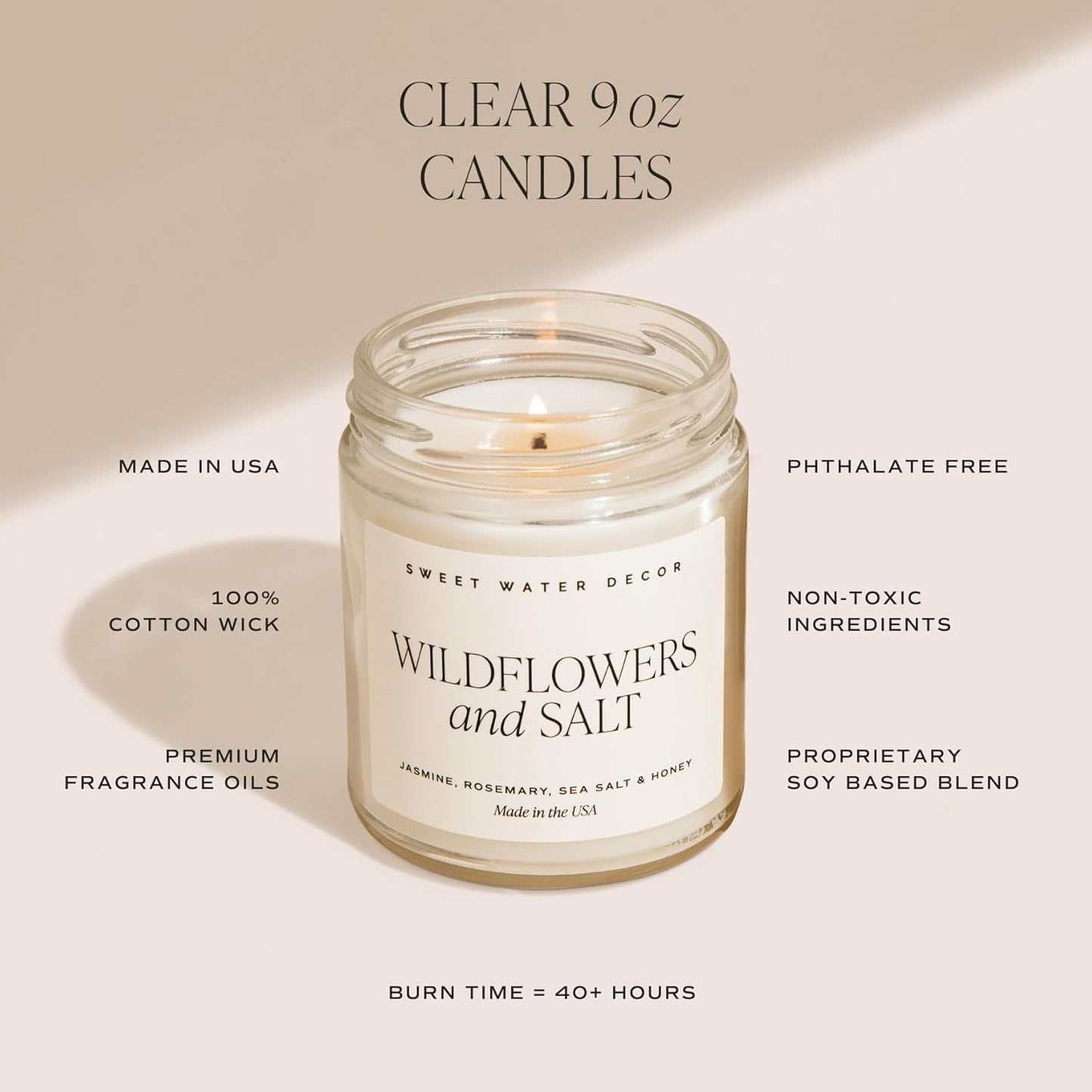 Pumpkin Spice Candle - Fall Candles with Pumpkin, Clover, Cinnamon & Vanilla Scent for Home - Autumn Candle with 40 Hours Burn Time - 9Oz Gold Lid Clear Jar Cozy Soy Candles