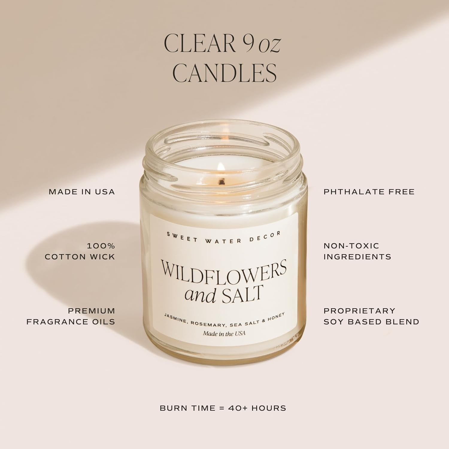 Pumpkin Spice Candle - Fall Candles with Pumpkin, Clover, Cinnamon & Vanilla Scent for Home - Autumn Candle with 40 Hours Burn Time - 9Oz Gold Lid Clear Jar Cozy Soy Candles