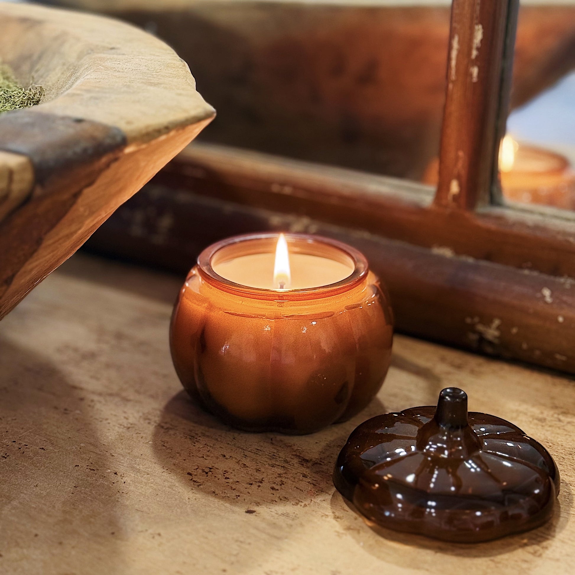 Better Homes and Gardens 1-Wick Pumpkin Jar Candle, Farm Apple Pumpkin, 5 Oz