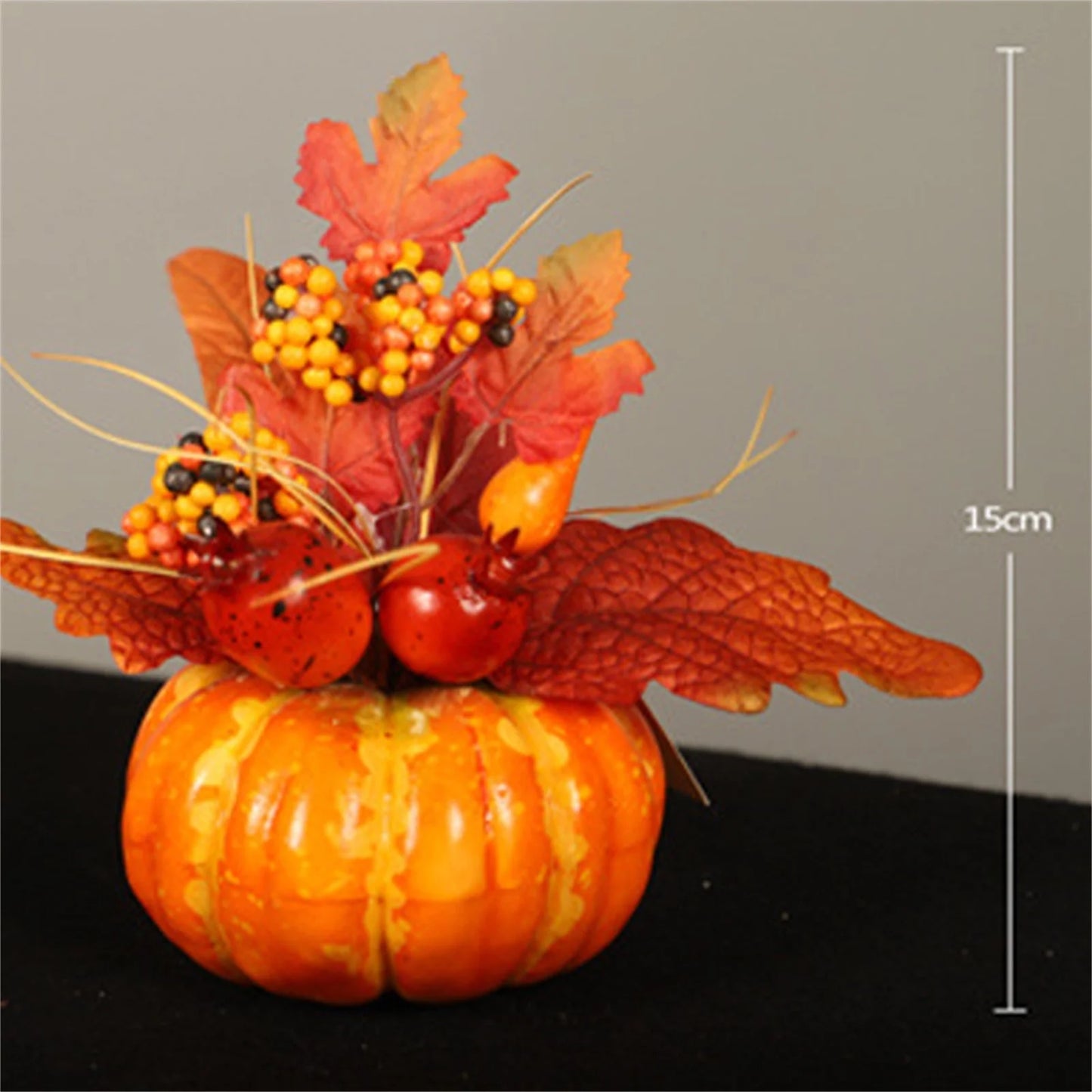 Fall Decorative Props Simulated Pumpkin Maple Leaf Home Autumn Decor Perfect for Autumn Home Tabletop Centerpieces Kitchen Fireplace Mantel Party Decorations