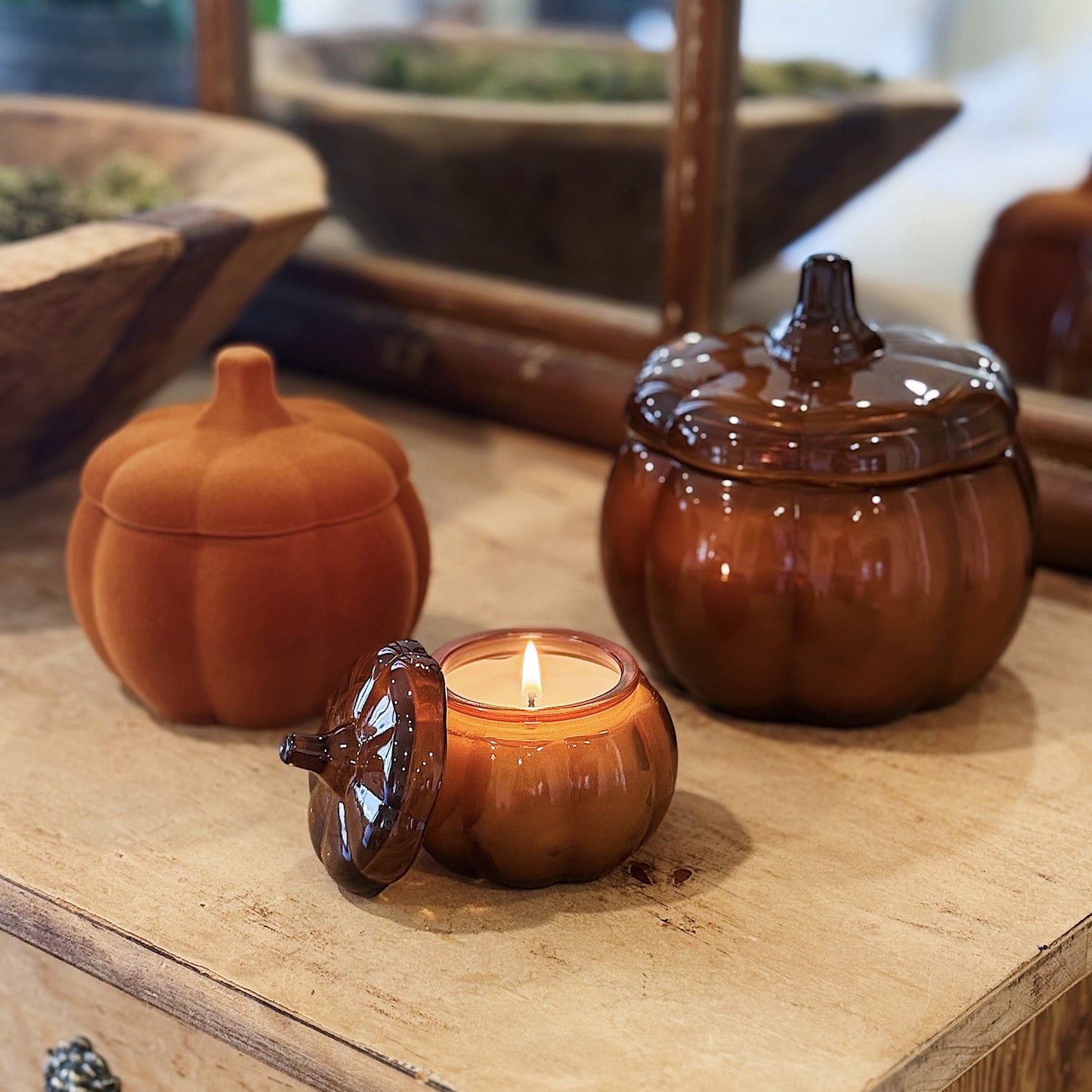 Better Homes and Gardens 1-Wick Pumpkin Jar Candle, Farm Apple Pumpkin, 5 Oz