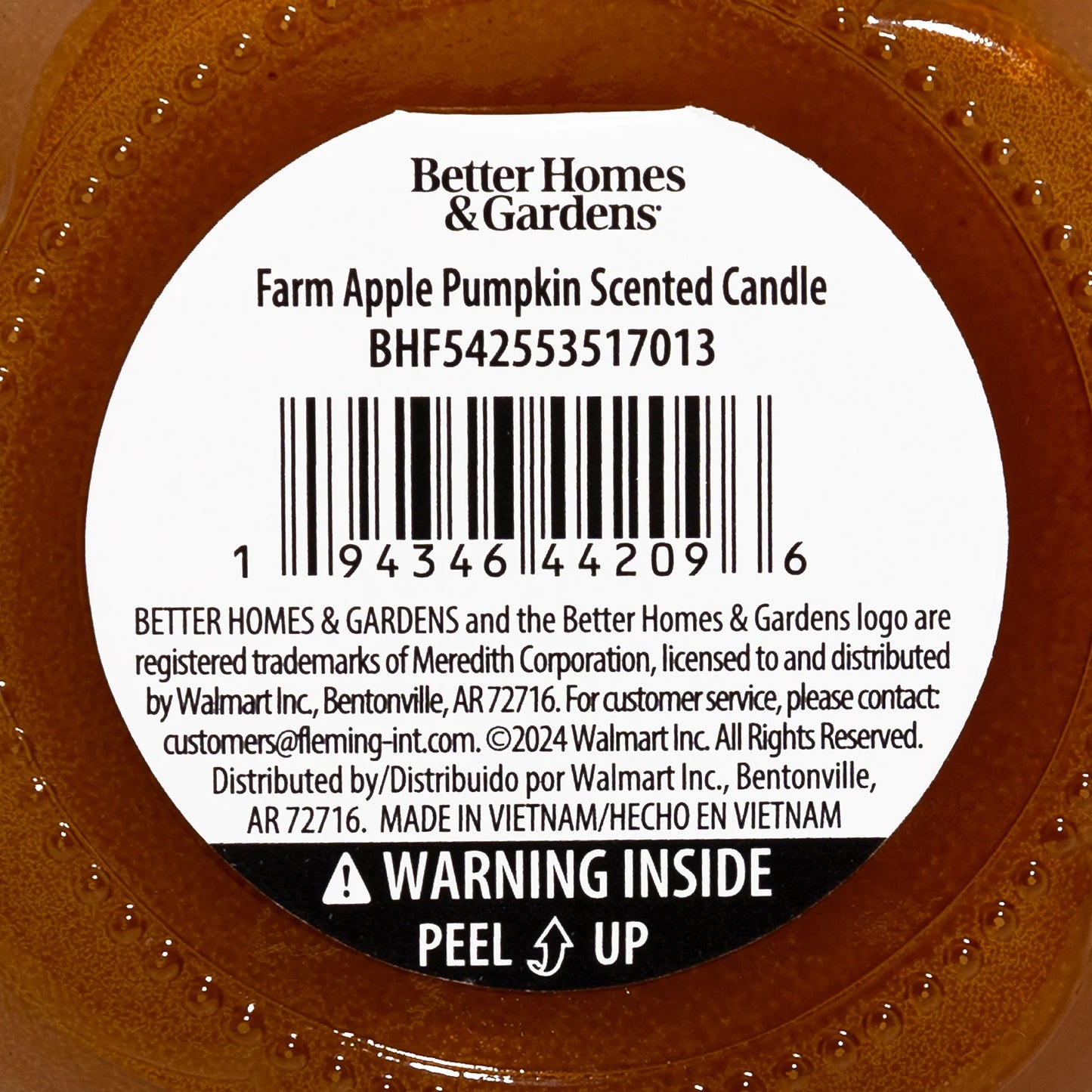 Better Homes and Gardens 1-Wick Pumpkin Jar Candle, Farm Apple Pumpkin, 5 Oz