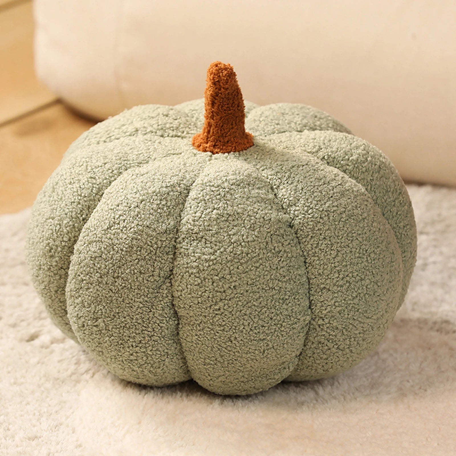 Pumpkin Throw Pillow Cushion 3D Thanksgiving Pumpkin Pillow Halloween Fall Pumpkin Toy Fluffy Stuffed Pillow Kids' Plush Toy Pillow 7.8 Inches
