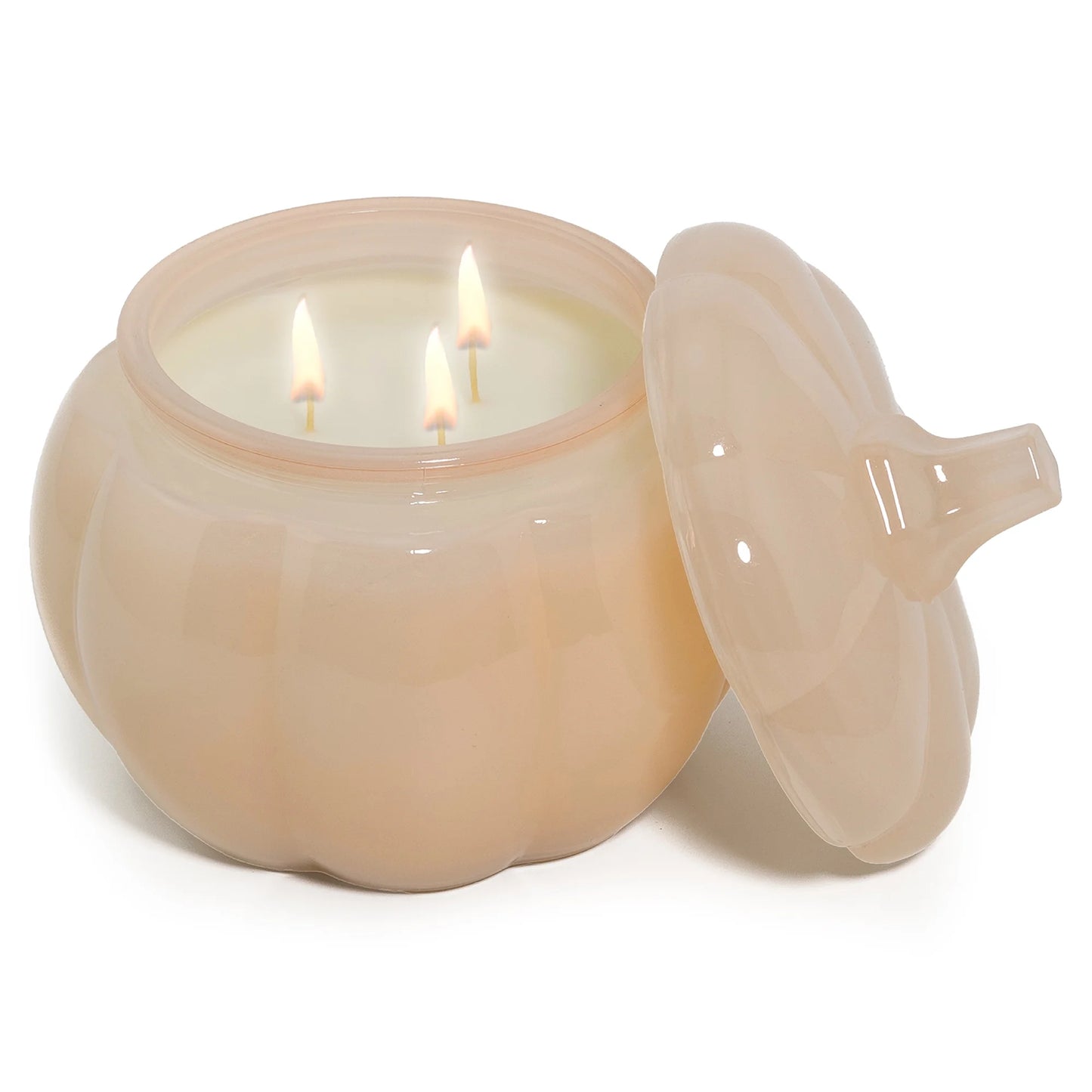 Better Homes and Gardens 3-Wick Pumpkin Jar Candle, Salted Coconut Mahogany, 30 Oz