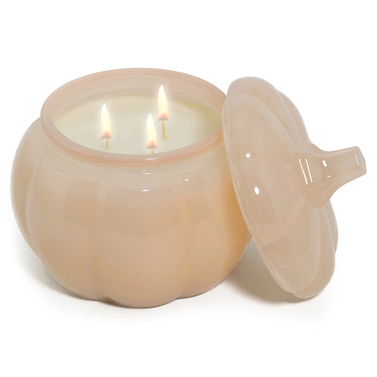 Better Homes and Gardens 3-Wick Pumpkin Jar Candle, Salted Coconut Mahogany, 30 Oz