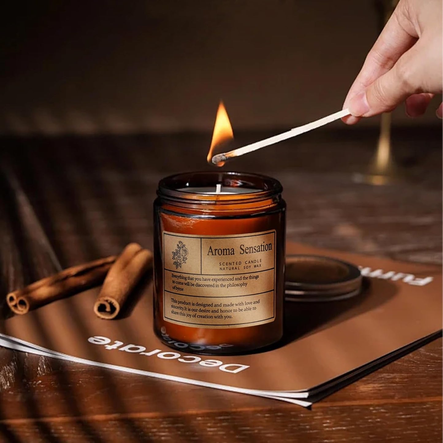 Organic Lavender Candles - Non Toxic Soy Candles for Home, Stress Relief & Medit