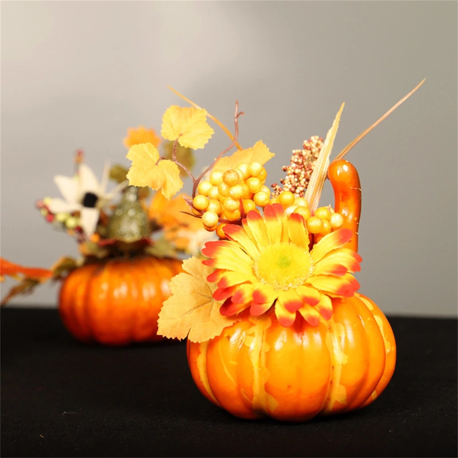 Fall Decorative Props Simulated Pumpkin Maple Leaf Home Autumn Decor Perfect for Autumn Home Tabletop Centerpieces Kitchen Fireplace Mantel Party Decorations