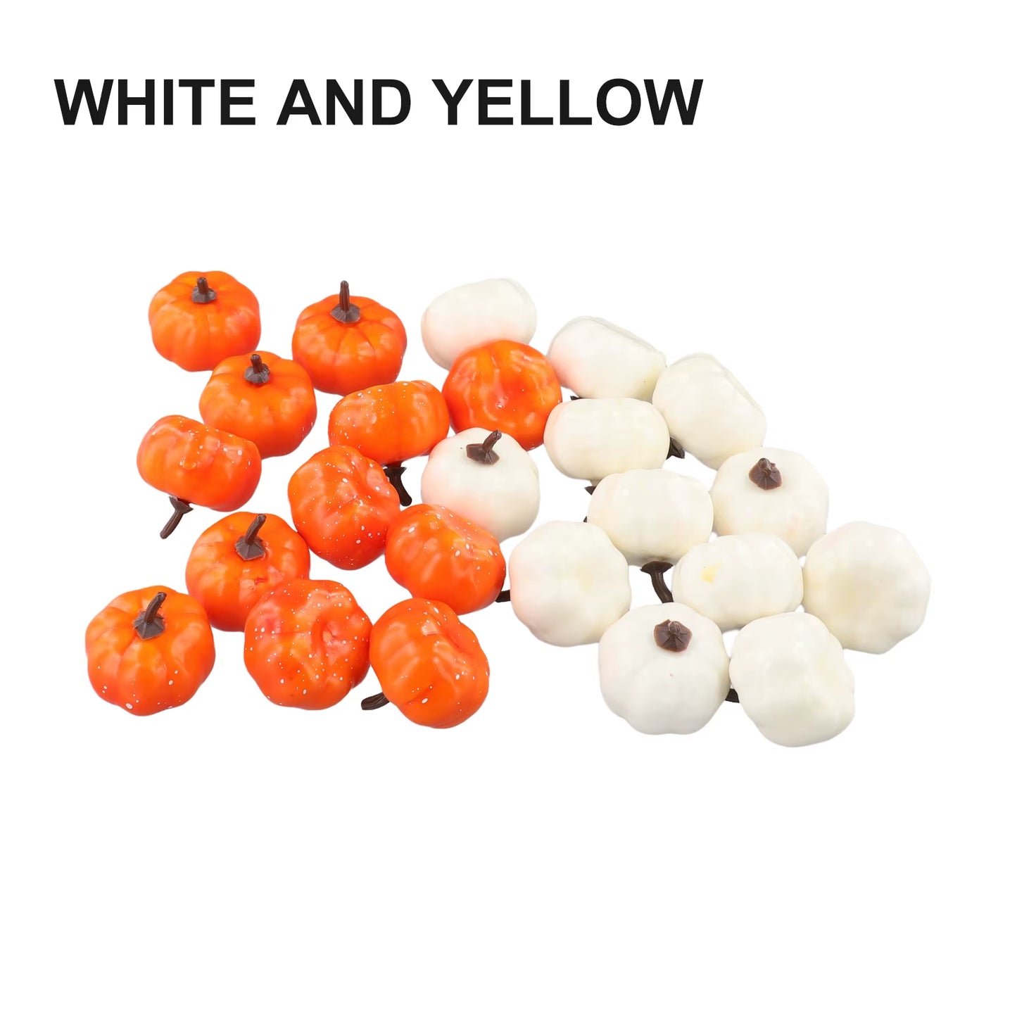 12/24/48Pcs Artificial Pumpkins Fake Foam Pumpkins for Halloween Thanksgiving Harvest Festival Home Table Decor