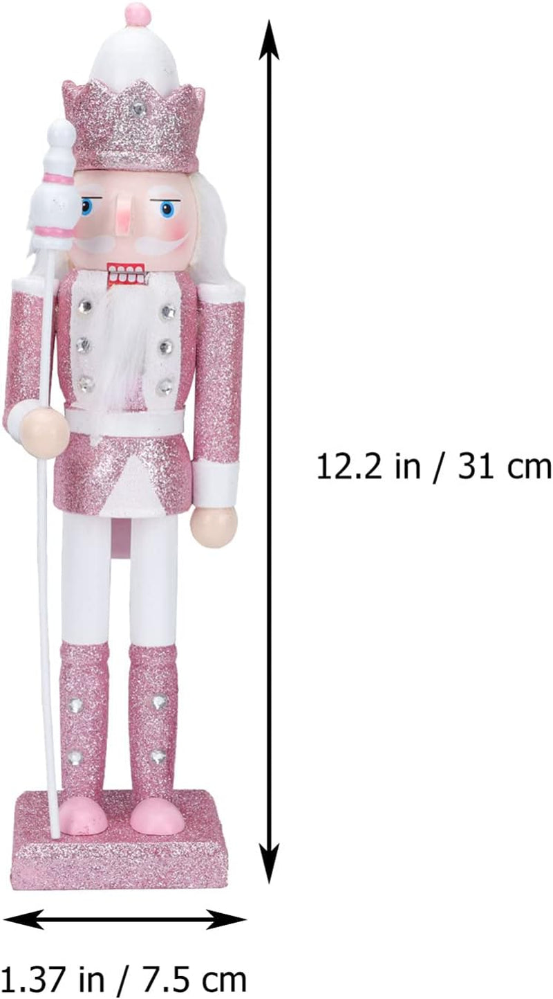 Christmas Decor Nutcracker Soldiers Figurine Christmas Desktop Decoration Glitter Soldier Puppet Toy for Xmas Tree Window Table Yard Porch Decoration Thanksgiving Decorations