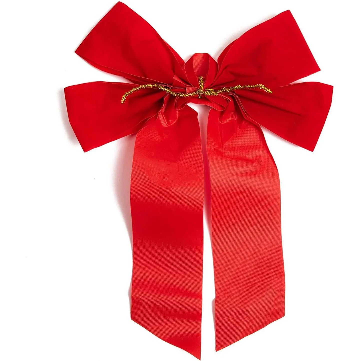 12 Pack Red Christmas Ribbon Bows for Xmas Wreath Holiday Party Favors, Gift Wrapping and Xmas Tree Decoration, 9" X 12"
