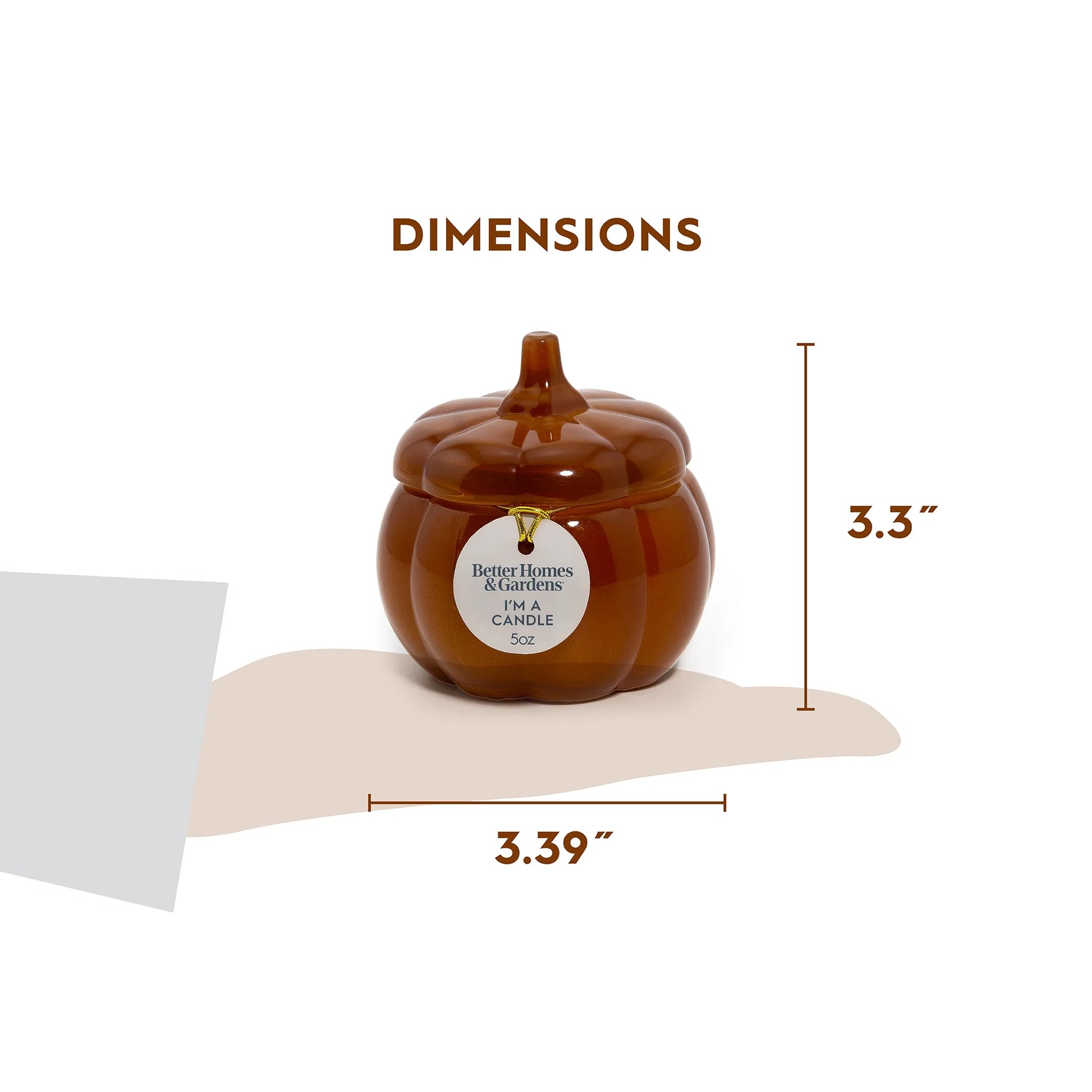 Better Homes and Gardens 1-Wick Pumpkin Jar Candle, Farm Apple Pumpkin, 5 Oz