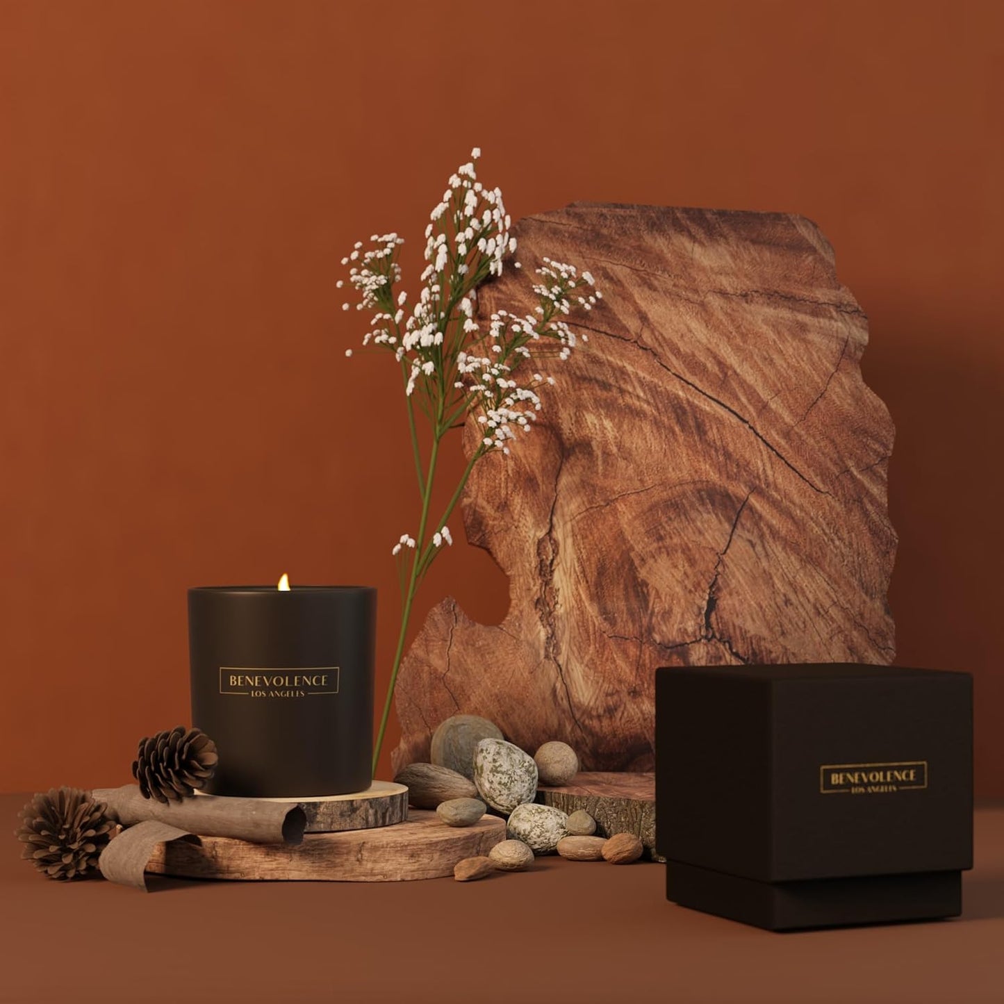 Pine Scented Candle | Soy Candles, Black Candle for Home | Gifts for Women and Men | Home Fragrance | Aromatherapy | Bathroom Freshener | 8Oz, 45 Hour Burn