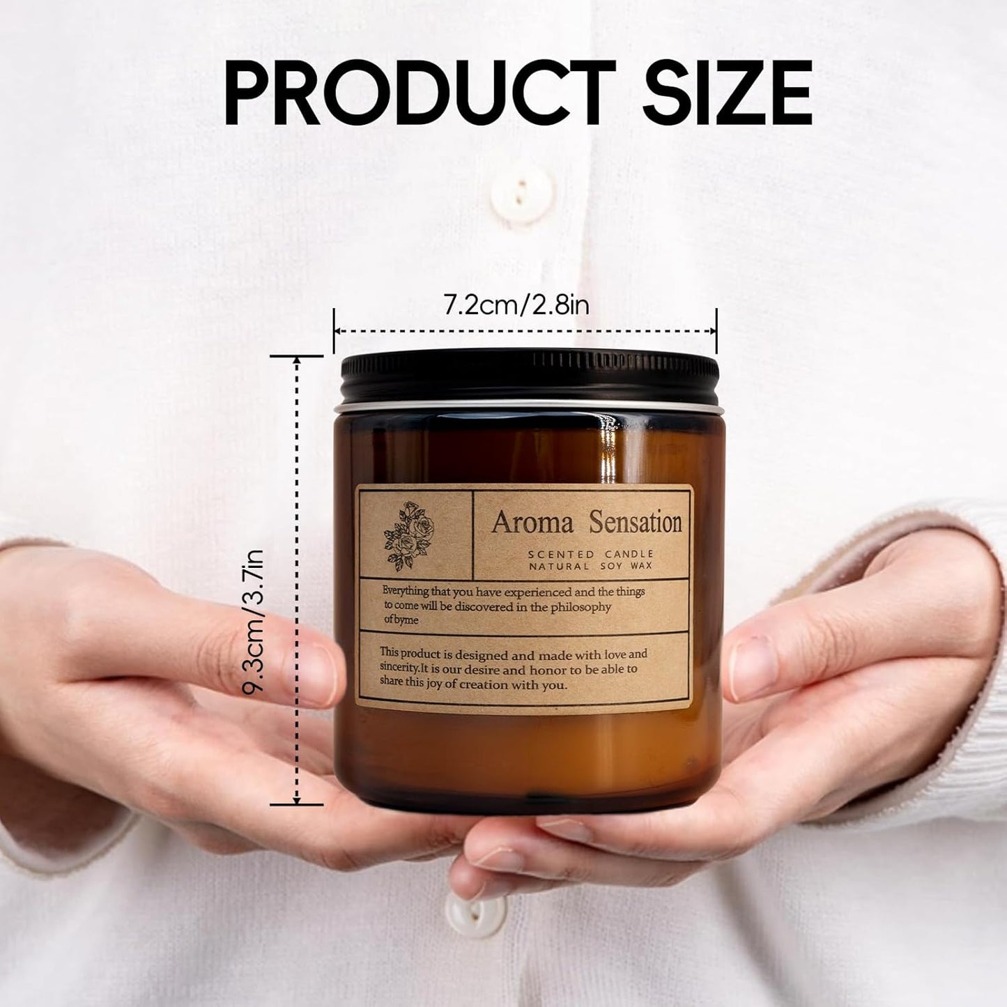 Organic Lavender Candles - Non Toxic Soy Candles for Home, Stress Relief & Medit