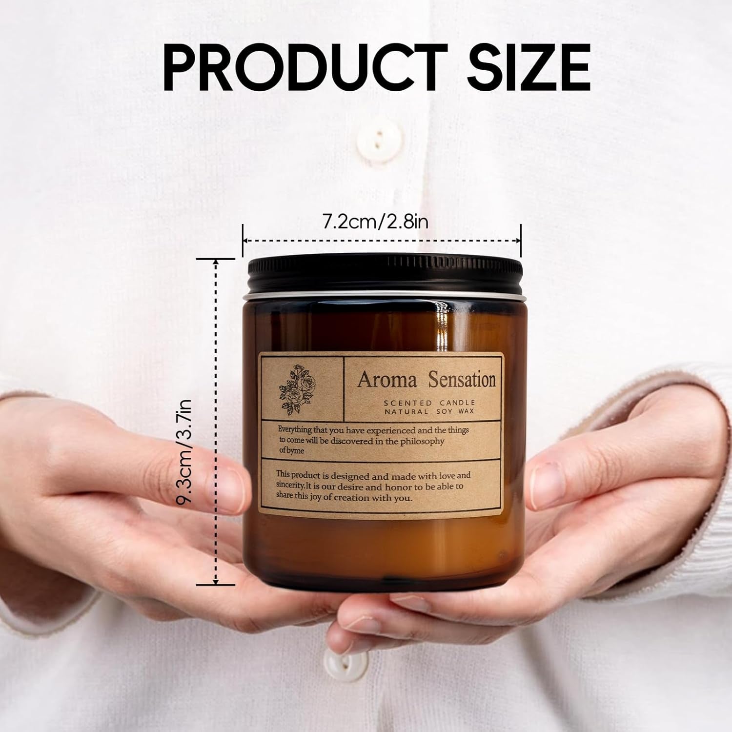 Organic Lavender Candles - Non Toxic Soy Candles for Home, Stress Relief & Medit