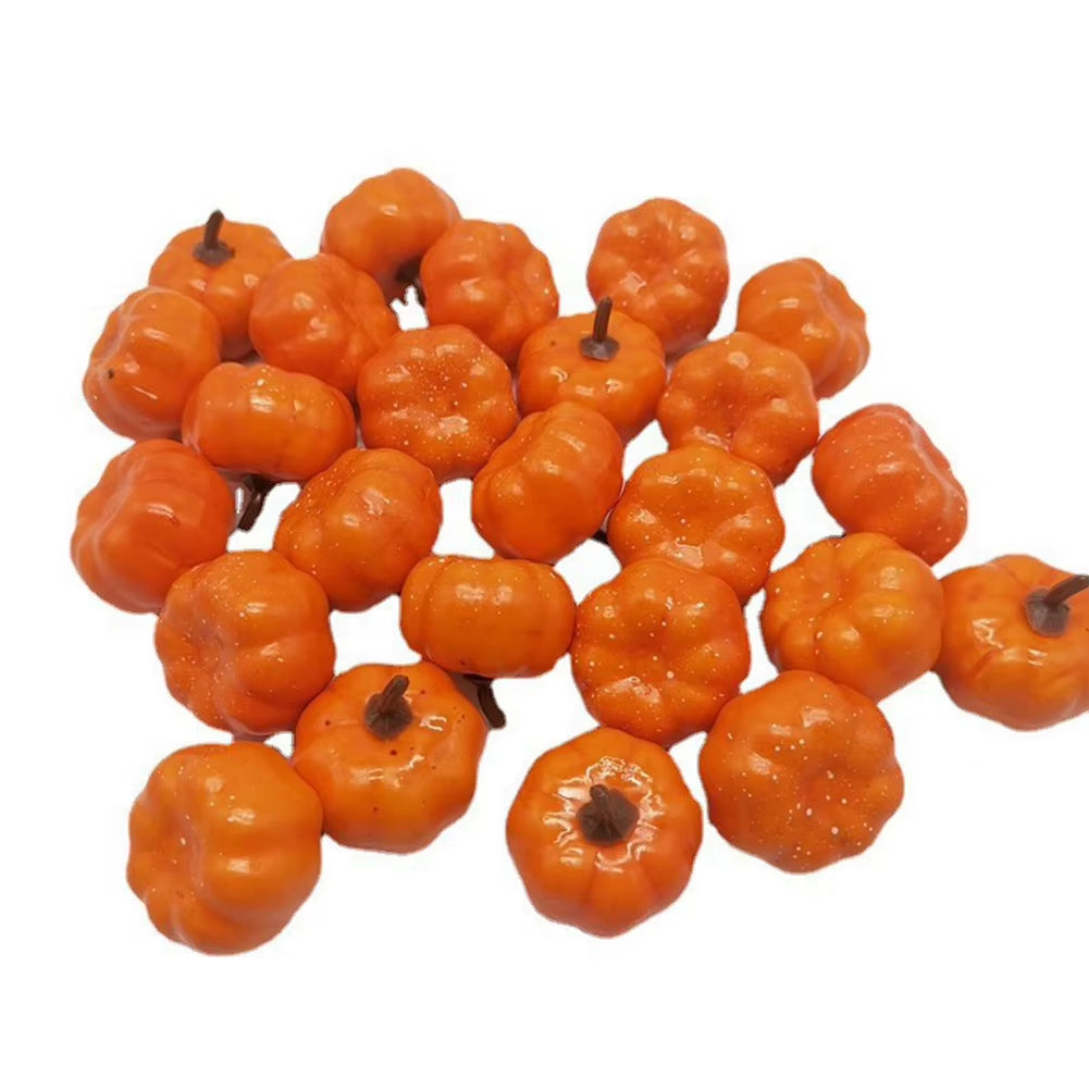 12/24/48Pcs Artificial Pumpkins Fake Foam Pumpkins for Halloween Thanksgiving Harvest Festival Home Table Decor
