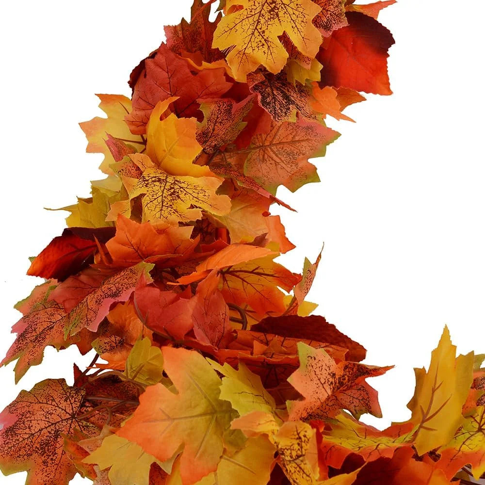 3 Pack Fall Garland Maple Leaf Garland 5.9Ft/Piece Fall Maple Leaves Garland Hanging Vine Garlands Artificial Fall Autumn Foliage Garland Thanksgiving Decor