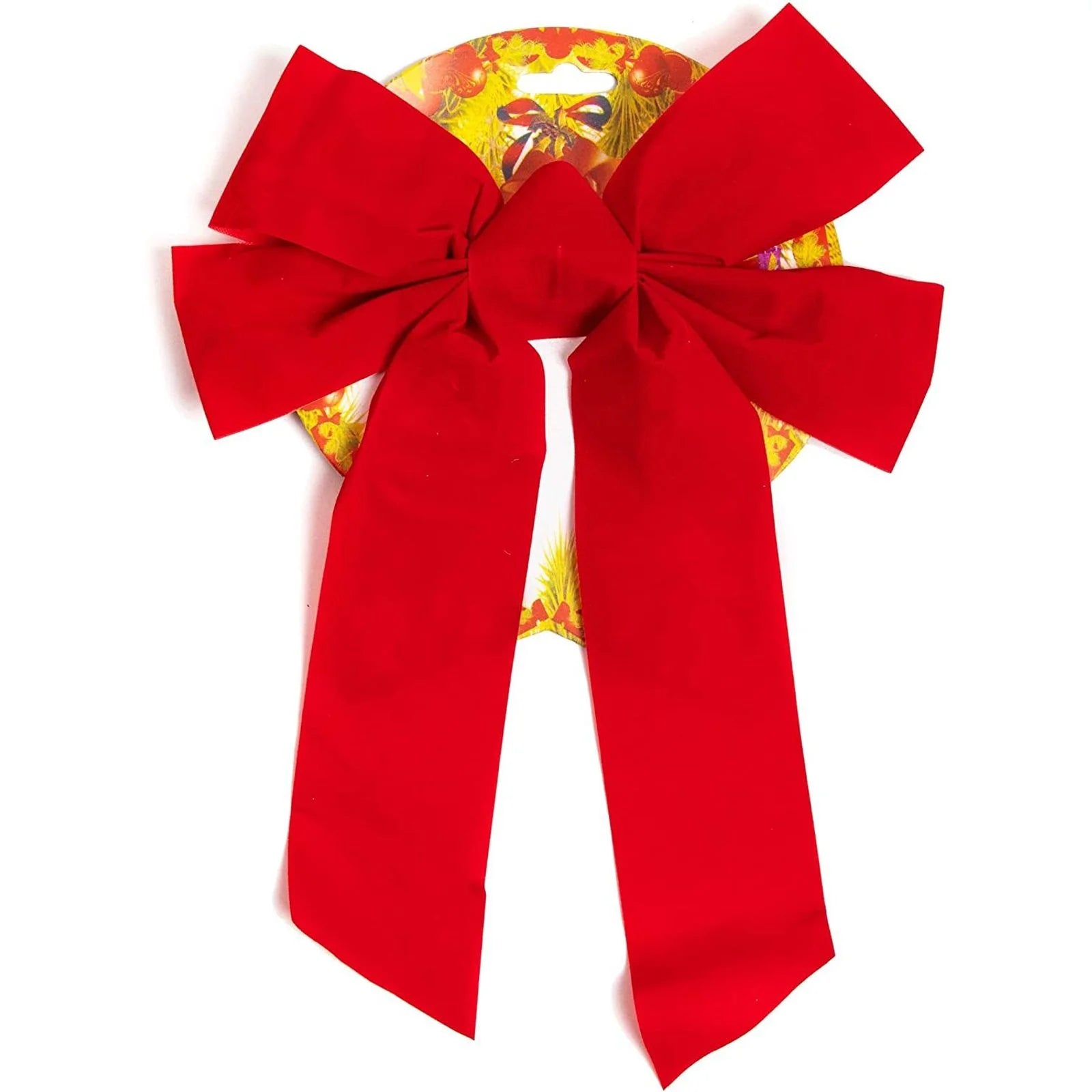 12 Pack Red Christmas Ribbon Bows for Xmas Wreath Holiday Party Favors, Gift Wrapping and Xmas Tree Decoration, 9" X 12"