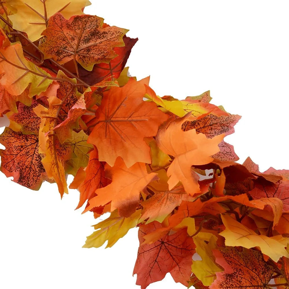 3 Pack Fall Garland Maple Leaf Garland 5.9Ft/Piece Fall Maple Leaves Garland Hanging Vine Garlands Artificial Fall Autumn Foliage Garland Thanksgiving Decor
