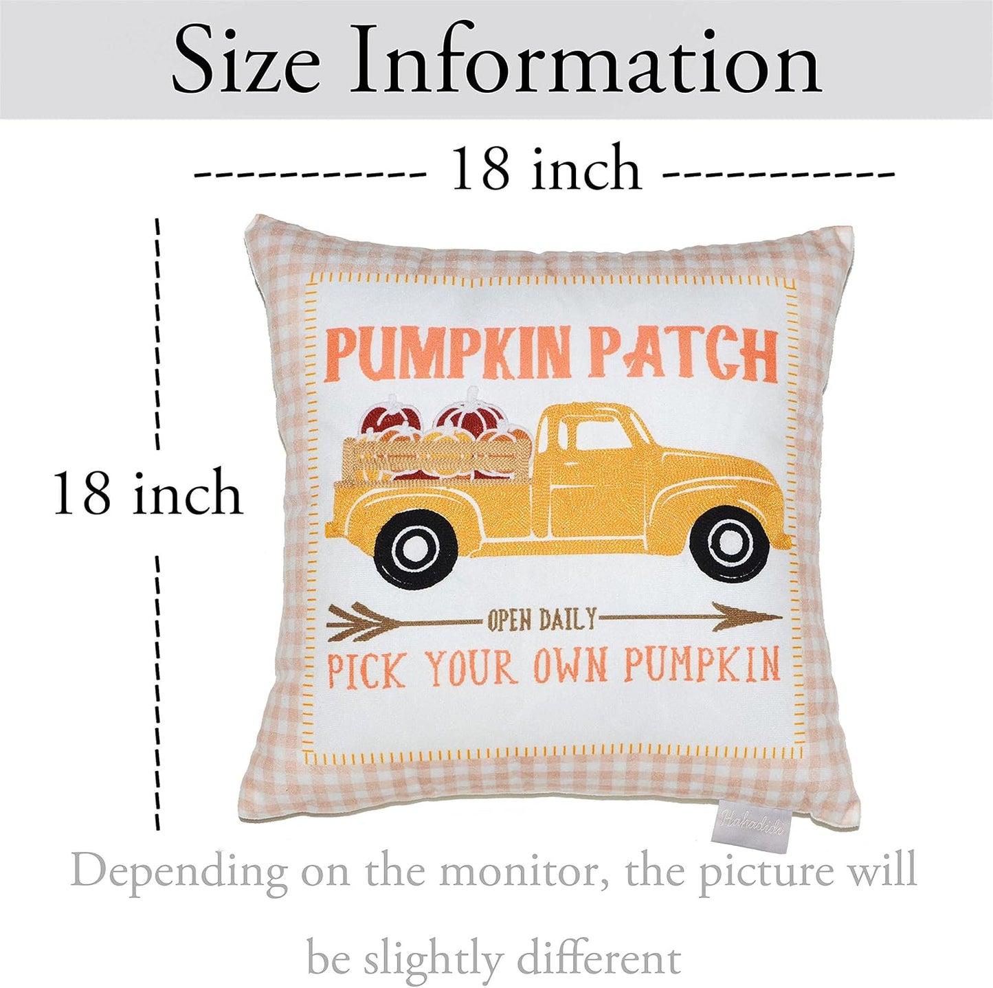 Fall Pillow Covers 18X18 Set of 4 Thanksgiving Pillow Covers Harvest Decorative Pillow Covers, Autumn Pumpkin Throw Pillow Covers for Fall Thanksgiving Decorations