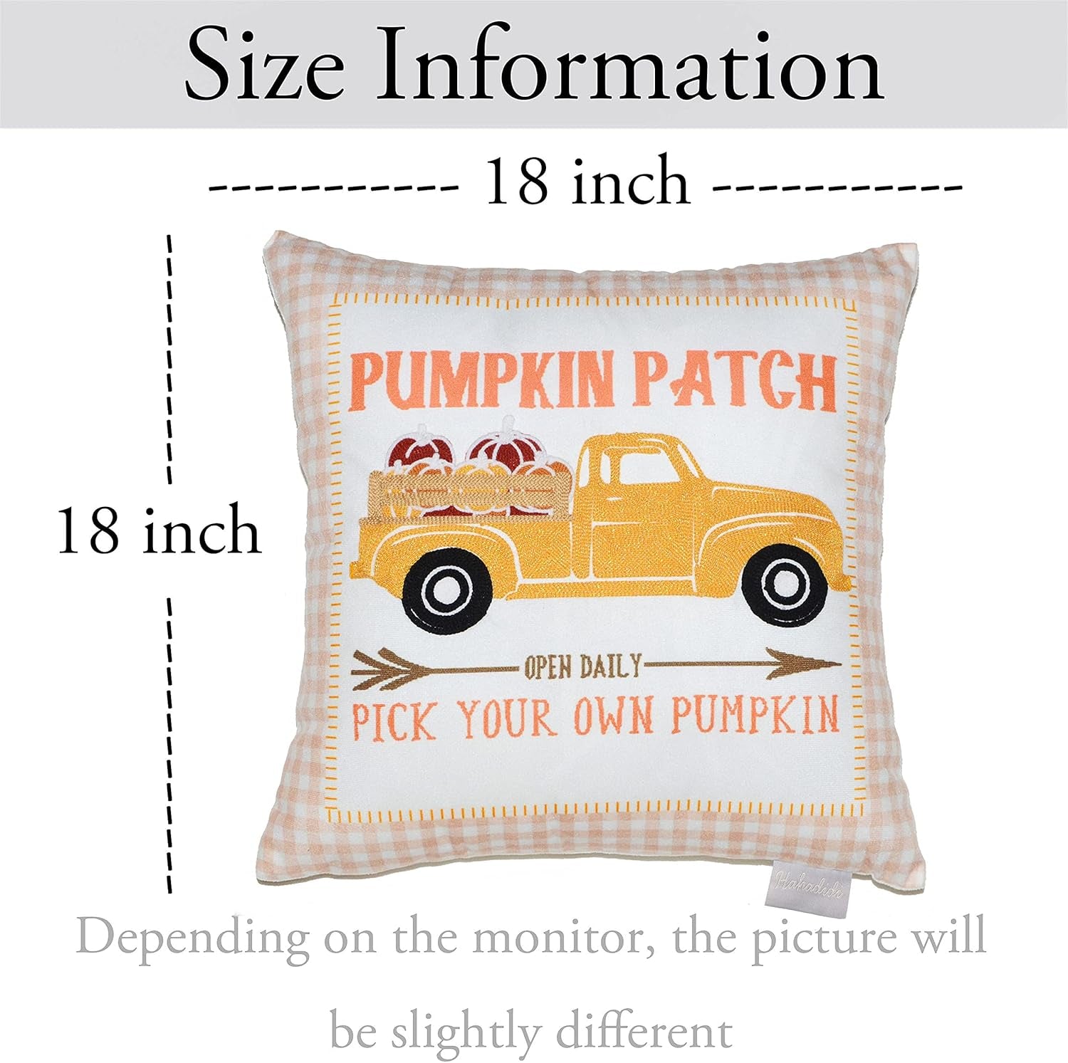 Fall Pillow Covers 18X18 Set of 4 Thanksgiving Pillow Covers Harvest Decorative Pillow Covers, Autumn Pumpkin Throw Pillow Covers for Fall Thanksgiving Decorations