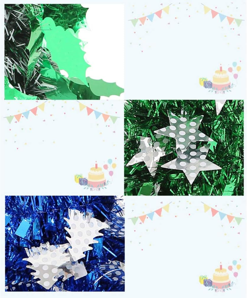 5Pcs Artificial Christmas Tree Small Christmas Trees Sequins Tinsel Christmas Ornaments Holiday Centerpieces Table Decorations Xmas Party Supplies Style 2
