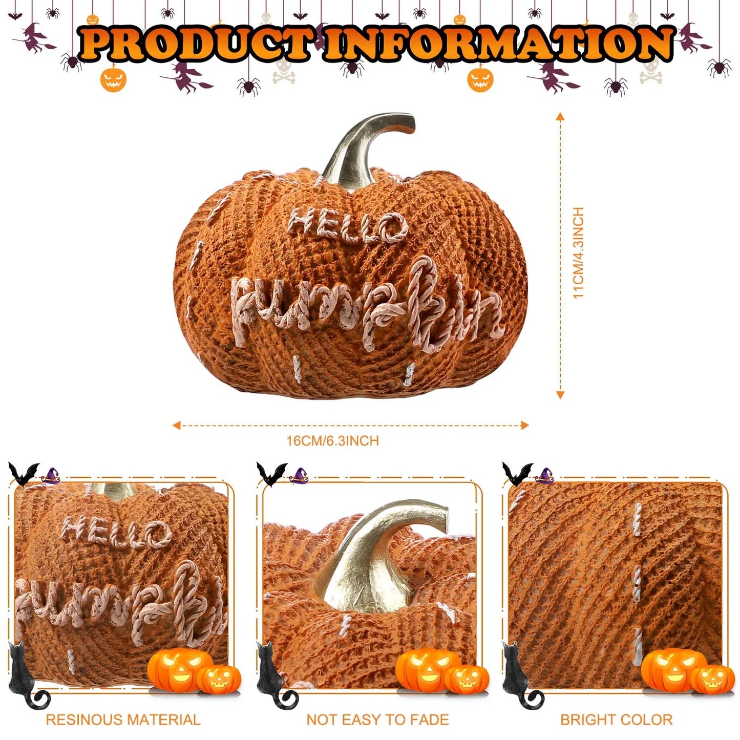 Autumn Pumpkin Decor - Hello Pumpkin Home Decorations for Thanksgiving