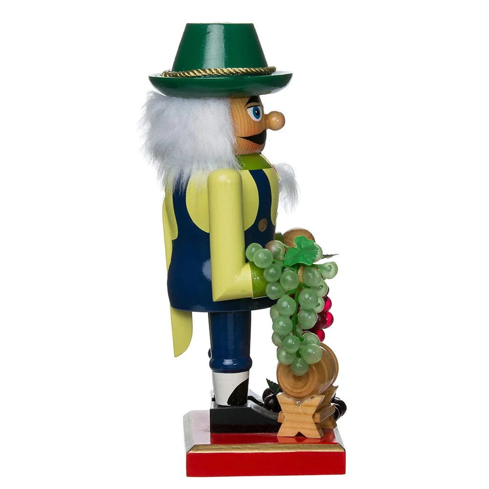 Wooden Winemaker Nutcracker, 10.25-Inch