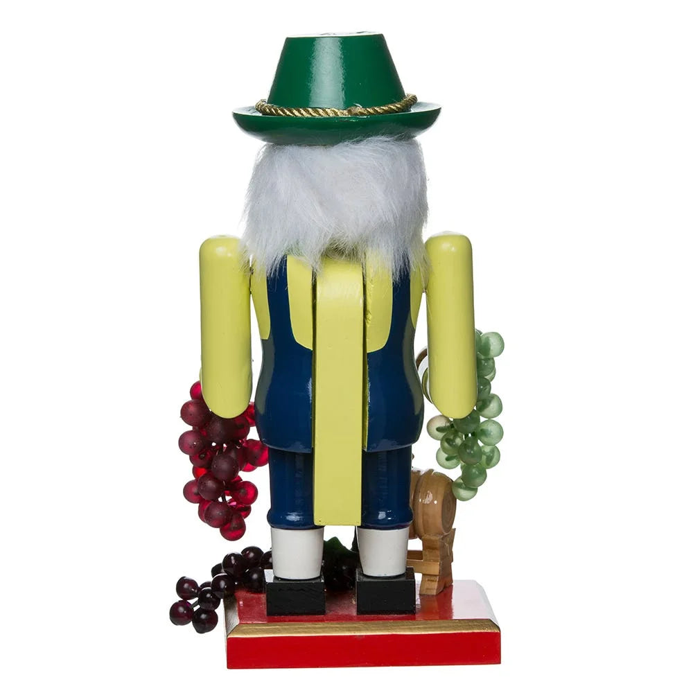 Wooden Winemaker Nutcracker, 10.25-Inch